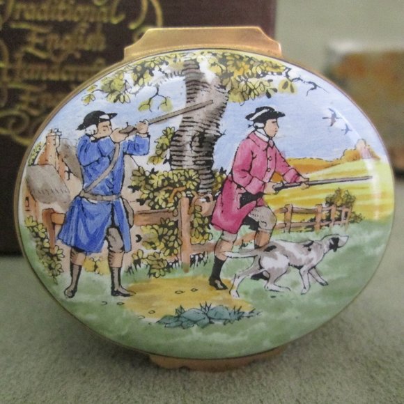 Crummles Enamel Box GENTLEMEN GONE HUNTING - Picture 6 of 10